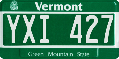 VT license plate YXI427