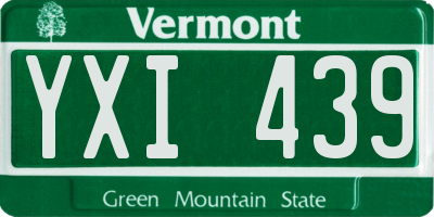 VT license plate YXI439