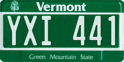 VT license plate YXI441