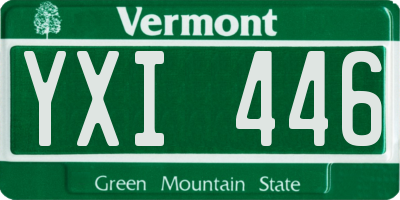 VT license plate YXI446