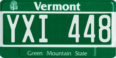VT license plate YXI448