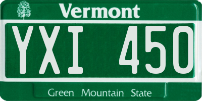 VT license plate YXI450