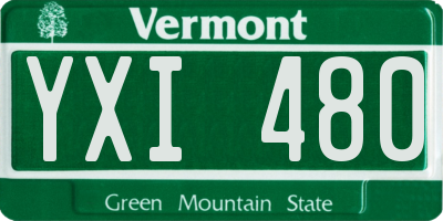VT license plate YXI480