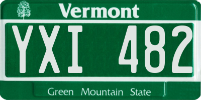 VT license plate YXI482