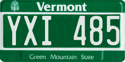 VT license plate YXI485