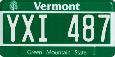 VT license plate YXI487