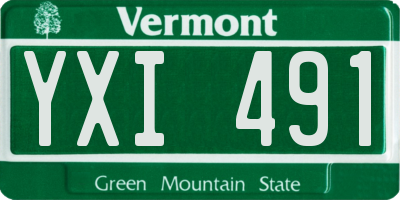 VT license plate YXI491