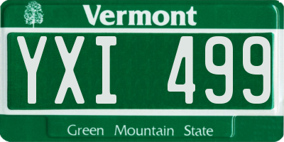 VT license plate YXI499