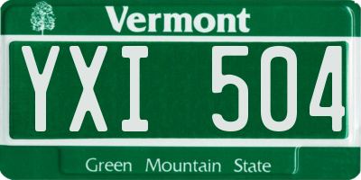 VT license plate YXI504
