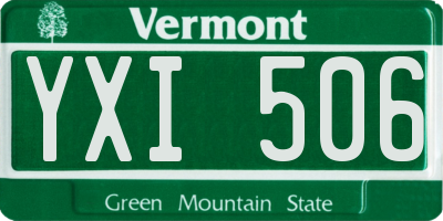 VT license plate YXI506