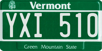VT license plate YXI510
