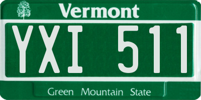 VT license plate YXI511
