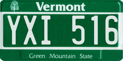 VT license plate YXI516