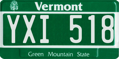 VT license plate YXI518
