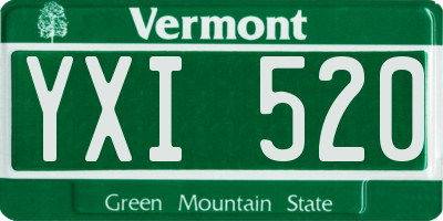 VT license plate YXI520