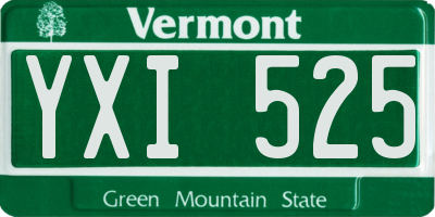 VT license plate YXI525