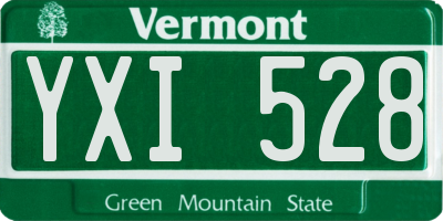VT license plate YXI528