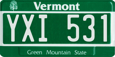 VT license plate YXI531