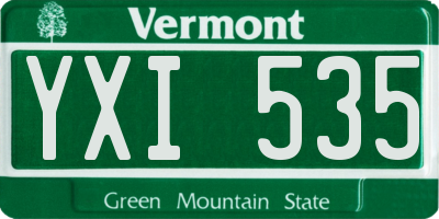 VT license plate YXI535