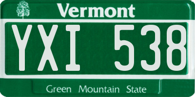 VT license plate YXI538