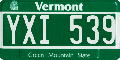 VT license plate YXI539