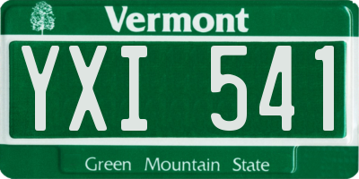 VT license plate YXI541