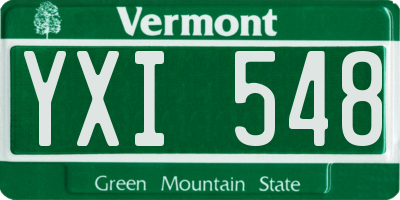 VT license plate YXI548