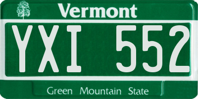 VT license plate YXI552