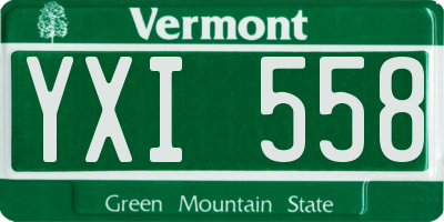 VT license plate YXI558