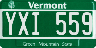 VT license plate YXI559