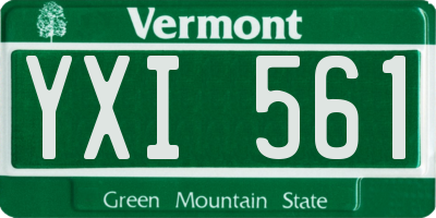 VT license plate YXI561
