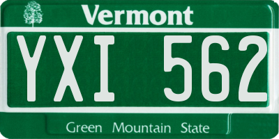 VT license plate YXI562