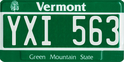 VT license plate YXI563