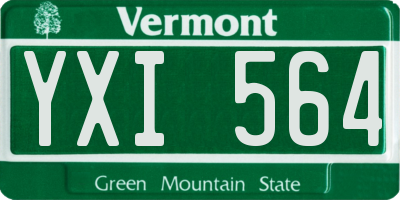 VT license plate YXI564