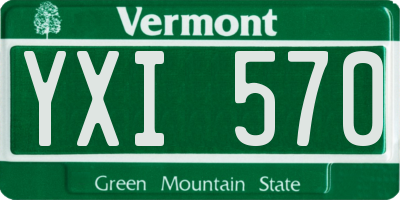 VT license plate YXI570
