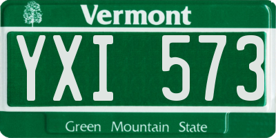 VT license plate YXI573