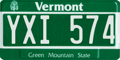 VT license plate YXI574