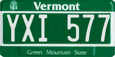 VT license plate YXI577
