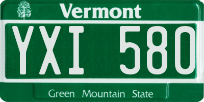 VT license plate YXI580