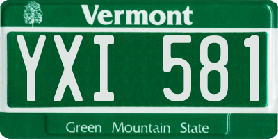 VT license plate YXI581
