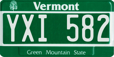 VT license plate YXI582