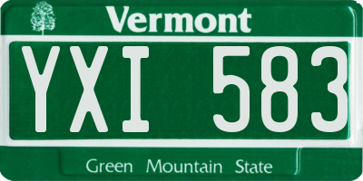 VT license plate YXI583