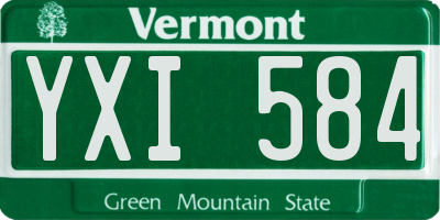VT license plate YXI584