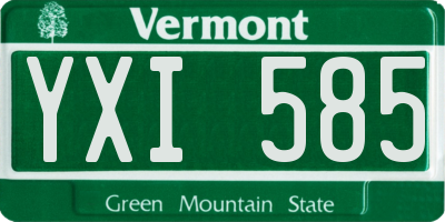 VT license plate YXI585