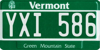 VT license plate YXI586