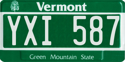 VT license plate YXI587