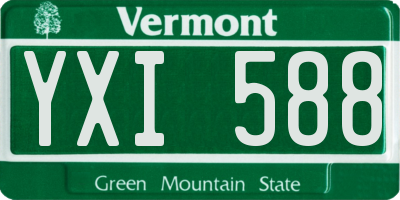 VT license plate YXI588