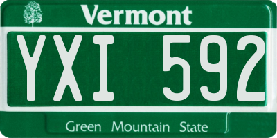 VT license plate YXI592