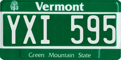VT license plate YXI595