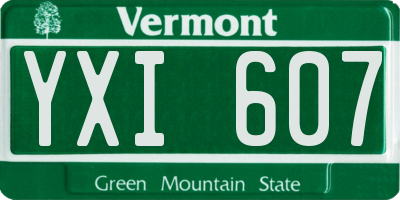 VT license plate YXI607